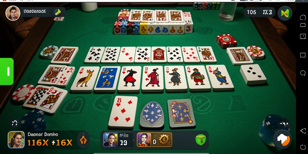 Tampilan menarik gameplay domino di 116X yang seru.
