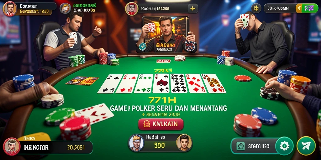 Tampilan gameplay poker yang seru di 71H.