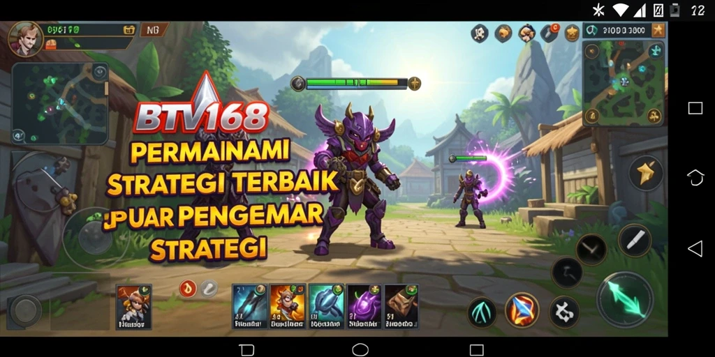 Screenshot BTV168 menampilkan aksi strategis pada battlefield.