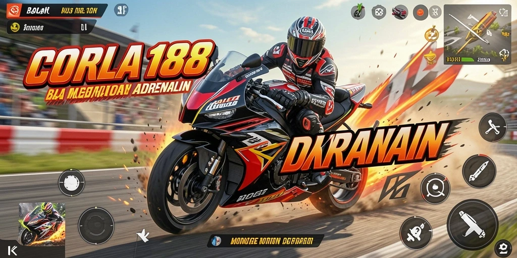 Tampilan gameplay seru dari balapan motor yang mendebarkan.