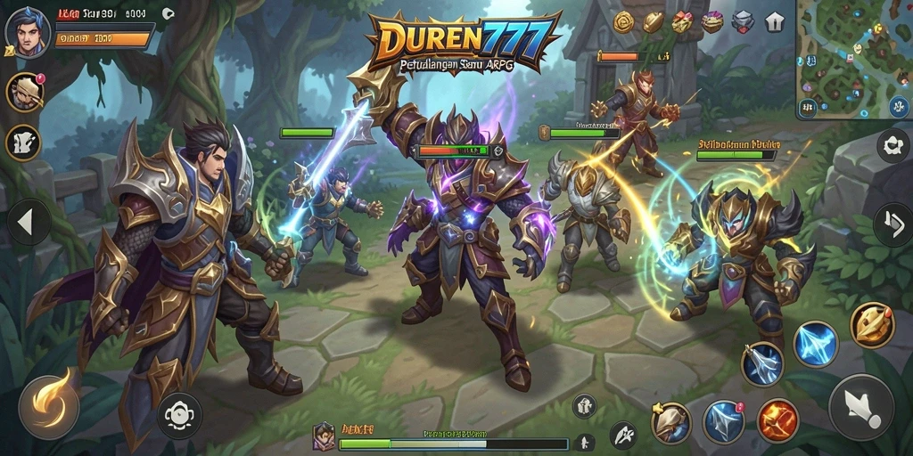 Tampilan gameplay yang penuh aksi dan petualangan di DUREN777.