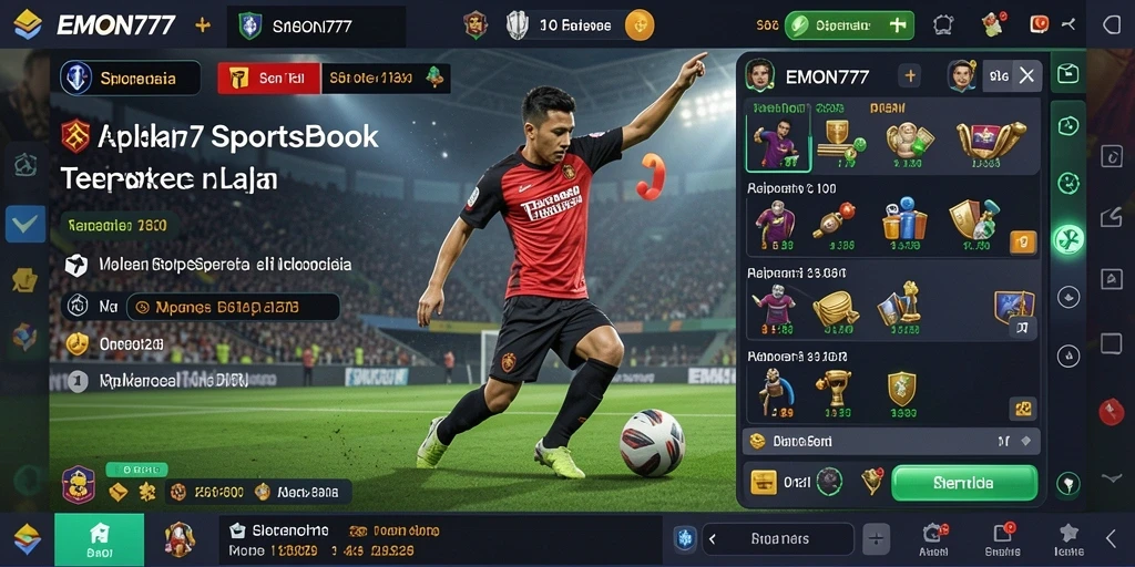 Screenshot EMON777 menampilkan antarmuka taruhan olahraga yang menarik.