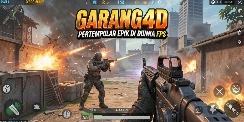 Tangkapan layar utama GARANG4D menampilkan aksi pertempuran FPS yang mendebarkan.