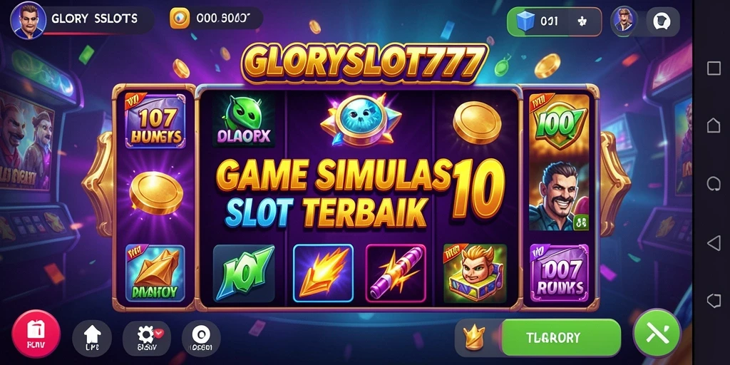 Tampilan gameplay menarik dari GLORYSLOT777 yang penuh warna.