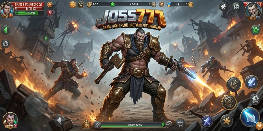 Tampilan dinamis dari gameplay JOSS777 dengan aksi yang mendebarkan.