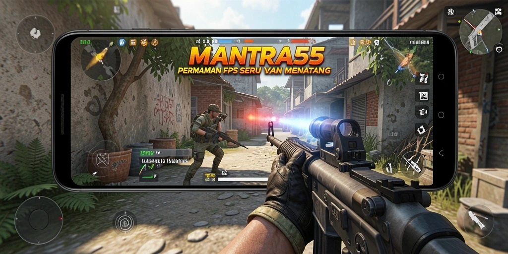 Screenshot utama menunjukkan aksinya dalam pertempuran FPS yang intens.