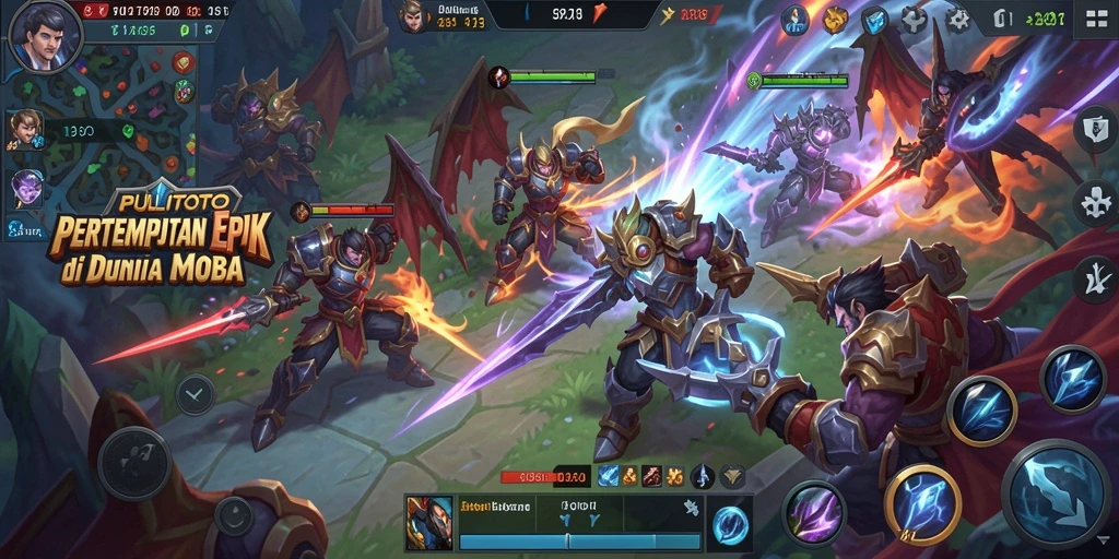 Gameplay intens PULITOTO dengan pertarungan strategis dan hero unik.