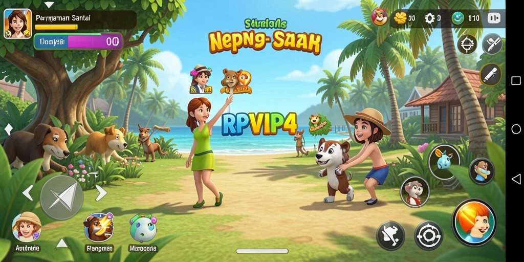 Tampilan gameplay RPVIP4 yang menyenangkan dan mudah dipahami.