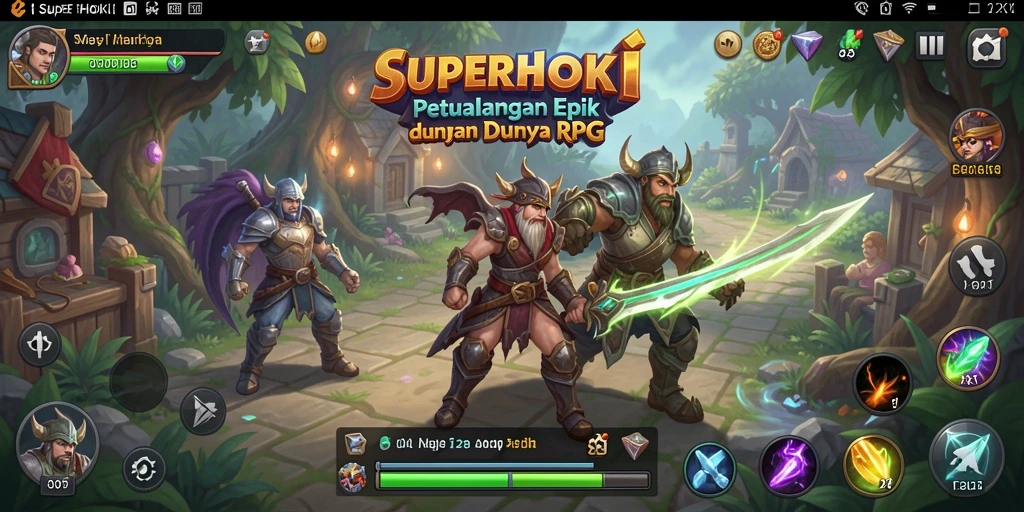 Screenshot SUPERHOKI menampilkan pertarungan seru dengan karakter yang sedang beraksi.