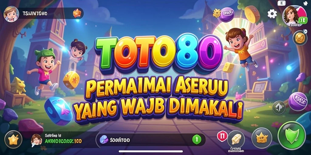 Tampilan gameplay yang seru dalam TOTO80, penuh warna dan tantangan.